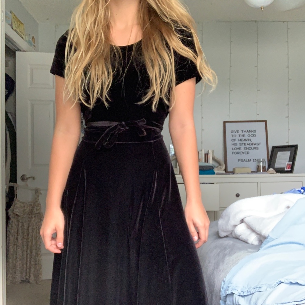 Plain black dress